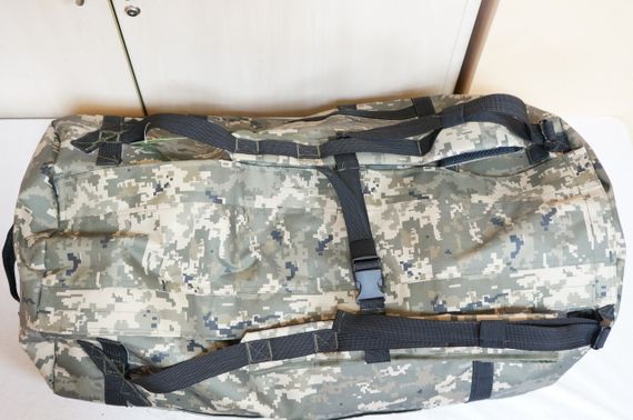 Тактическая сумка баул, камуфляж пиксель зеленый объем 100 л