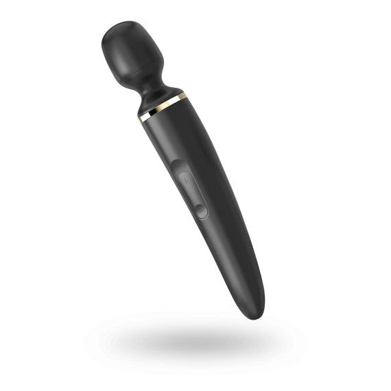 Вибромассажер Satisfyer Wand-er Woman (Black/Gold), водонепроницаемый, мощный, размер XXL | Зображення 1