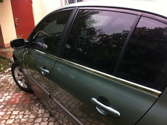 Наружняя окантовка стекол (4 шт, нерж) SD/SW, Carmos - Турецкая сталь для Renault Megane II 2004-2009 гг | Зображення 4