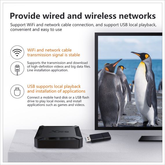 Медіаплеєр X96Q Android TV Box (2GB RAM + 16 GB ROM, 4K UHD, Wi-Fi) | Зображення 9