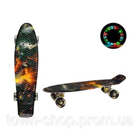 Скейт "Пенни борд"  SC20417 PU колеса со светом, 56 см