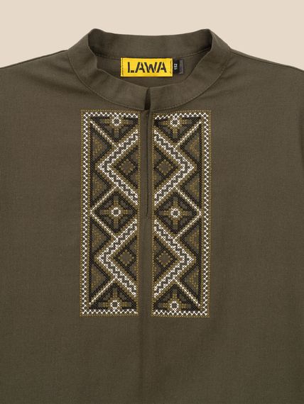 Сорочка вишиванка для хлопчика LAWA E-BB02302 170 см Хакі shop (2000999576171) | Зображення 1