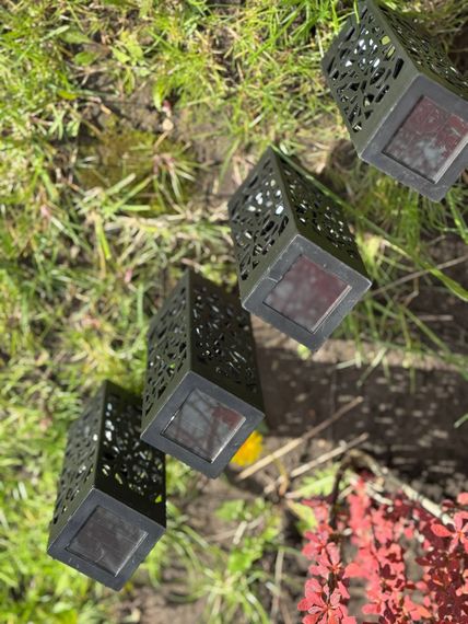 Уличный садовый ажурный светильник / Садовый фонарь на солнечной батарее garden light 4шт | Зображення 6