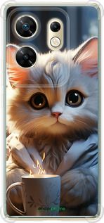Чохол на Infinix Zero 30 4G Білий кіт "5646sp-3413-2448"