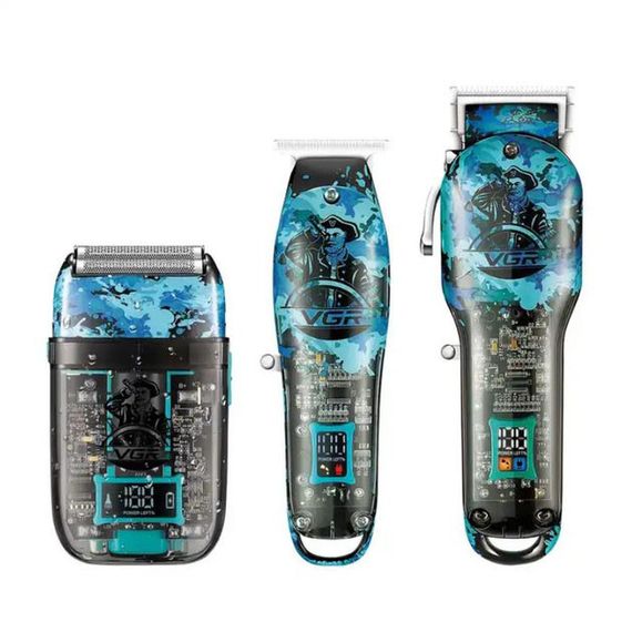 Професійний Набір 3в1 Professional Set VGR V-645 тример, машинка для стрижки волосся та електробритва | Зображення 1