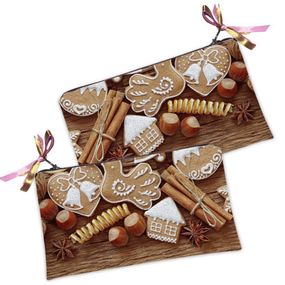 Косметичка женская Новогодние пряники 20х12 см (K_15NGNAS012)