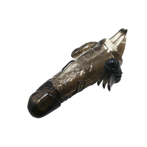 Насадка на член - Brave Man Vibrating Penis Sleeve Black sexstyle | Зображення 10