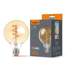 Світлодіодна лампа VIDEX Filament G95FASD 5W E27 2200K дімерна бронза