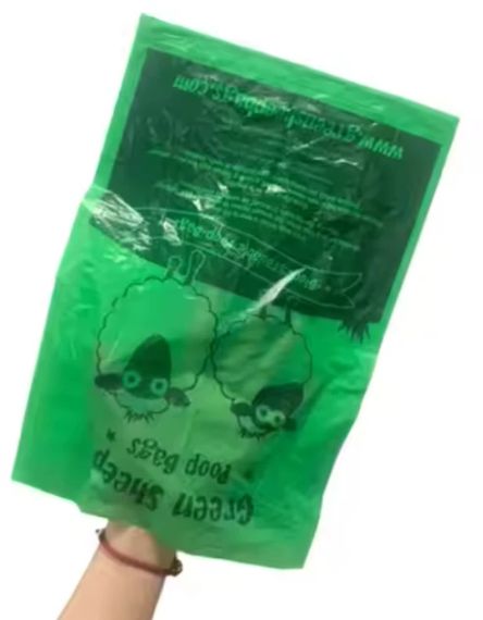 Упаковка пакетів для прибирання за тваринами Green Sheep біорозкладні 15х18 шт Зелені | Зображення 4