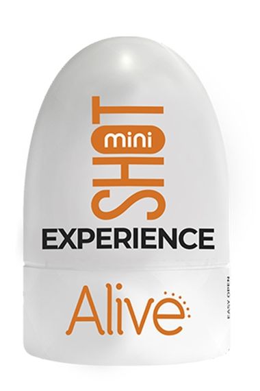 Кишеньковий мастурбатор Alive Mini Shot Experience бежевий Sex Aura | Зображення 5