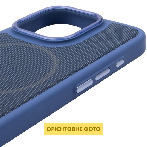 Чохол PC Textile Hybrid with Magnetic Fit для Apple iPhone 15 Pro (6.1") Blue | Зображення 3