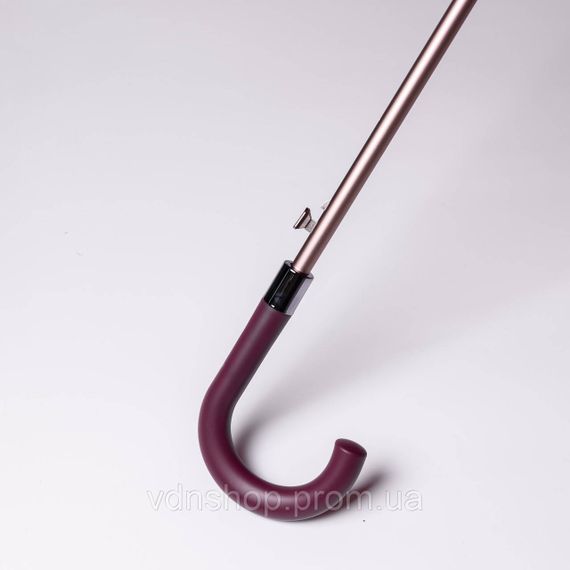 Класична парасолька-тростина з чохлом напівавтомат з поліестеру міцна надійна 12 спиць діаметр 120 см Червоний HP-23-16R | Зображення 1