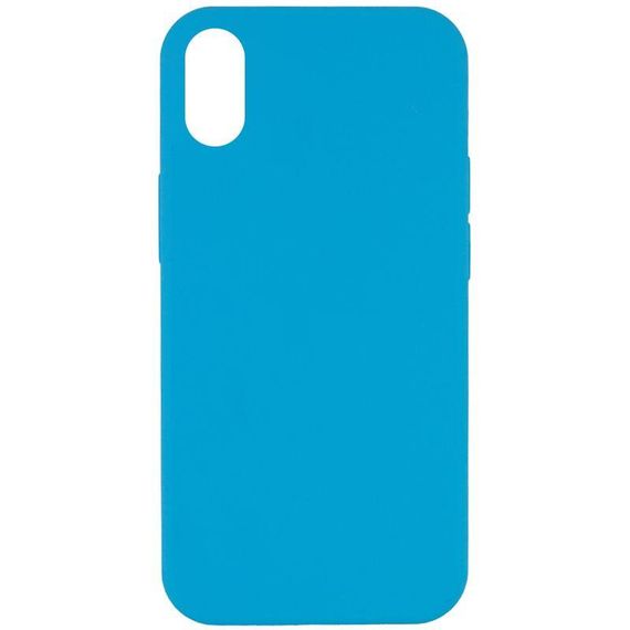 Чехол Silicone Case Full Protective (AA) NO LOGO для Apple iPhone XS Max (6.5") Голубой / Blue