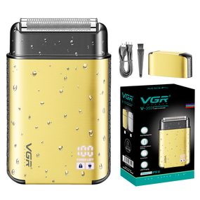 Електробритва VGR V-359 шейвер GOLD, подвійне лезо, Travel lock, LED дисплей