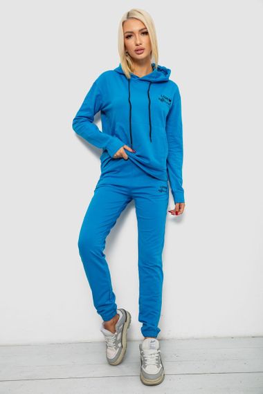 Спортивний костюм жіночий двонитка, колір джинс, 214R1419-005