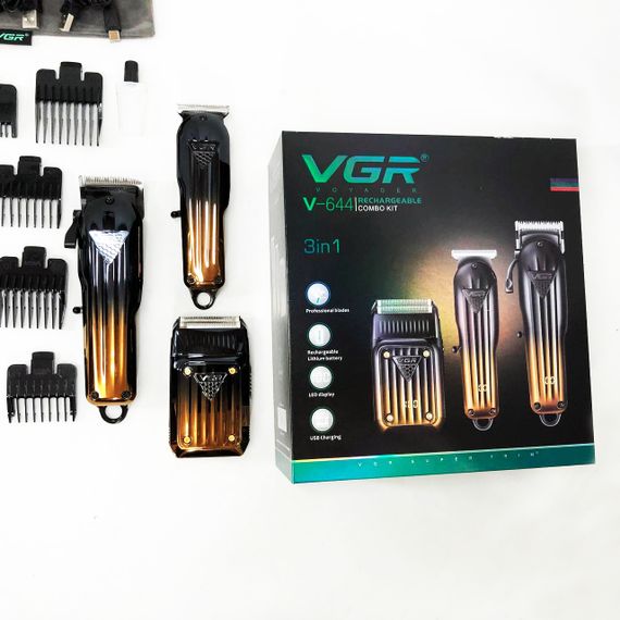 Машинка для стрижки волосся з регульованою насадкою VGR 3 в 1 V-644, Акумуляторна машинка для стрижки MD-50 | Зображення 7