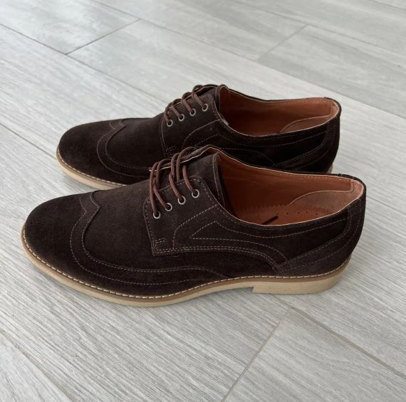 Чоловічі коричневі броги 43 розмір 28,5 см | Зображення 6