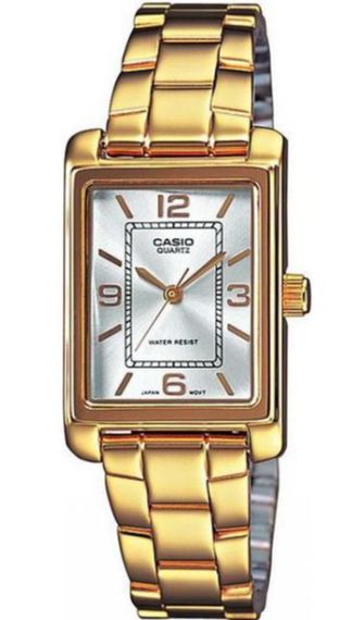 Годинники наручні жіночі стильні кварцові золотисті оригінал Casio LTP-1234G-7AEF (модуль №1330)