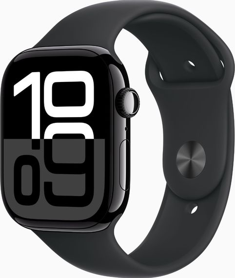 Смарт-годинник Apple Watch Series 10 GPS 46mm Jet Black Alu. Case w. Black Sport Band - S/M (MWWP3) | Зображення 1