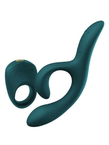Подарочный набор для пар We-Vibe Date Night Set: вибратор-кролик Nova 2, эрекционное кольцо Pivot, Тёмно-зеленый
