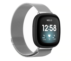 Миланский сетчатый ремешок Primo для часов Fitbit Versa 4 / Fitbit Sense 2 - Silver