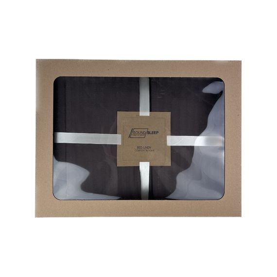 Комплект постільної білизни SoundSleep Stripe Chocolate сатин-страйп євро 200х220 см шоколад (2251736514011) | Зображення 3