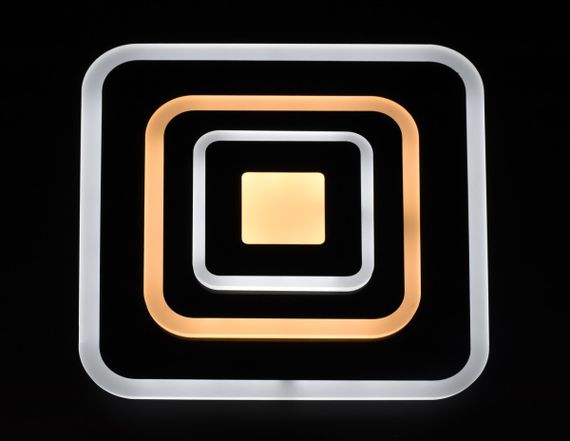 Сучасний квадратний світильник стельовий LED для кімнати кухні ванної 26134 Чорний 4х25х25 см. | Зображення 4