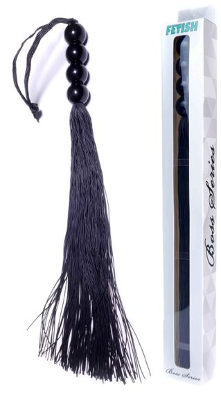 Силіконовий флогер ( длина 37 см ) Fetish Boss Series - Silicone Whip Black 14", BS6100042 Sex Aura