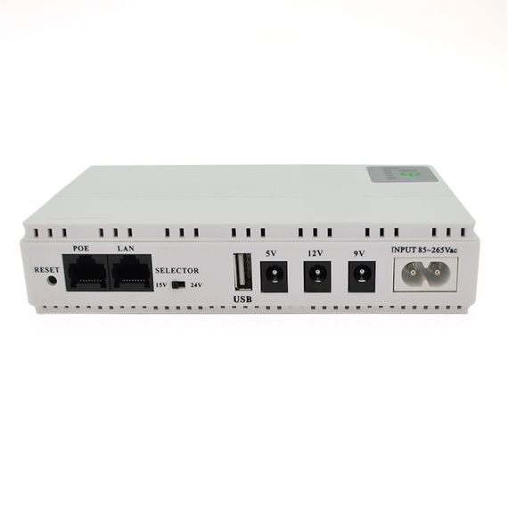 ДБЖ UPS-18W DC1018P для роутерів/комутаторів/PON/POE-430, 5//9/12V, 1A, 10400MAh(4*2600MAh), White, BOX | Зображення 1