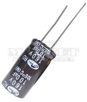 100mkf - 160v  RD 13*25  SAMWHA, 105°C конденсатор електролітичний | Зображення 1