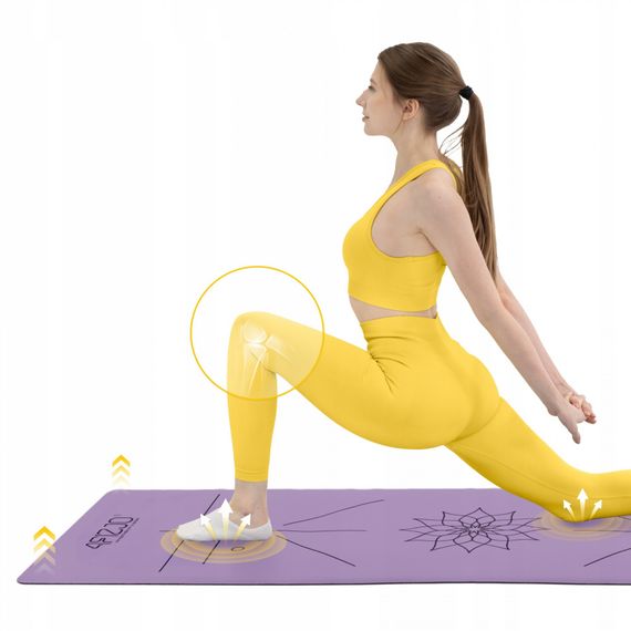 Килимок (мат) спортивний 4FIZJO PU 183 x 68 x 0.4 см для йоги та фітнесу 4FJ0589 Violet (P-5907739319548) | Зображення 2