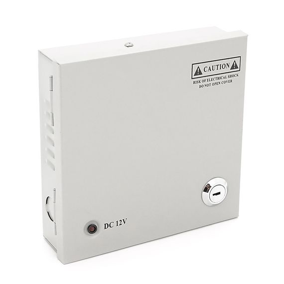 Імпульсний блок живлення 12V-5A / 4CH в боксі з замком перфорований | Зображення 3