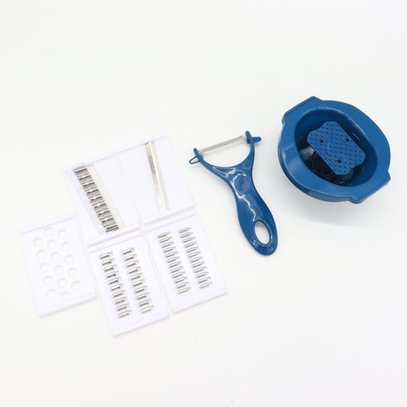 Ручная овощерезка 8в1, с чашей 1,8л, Темно-зеленый / Многофункциональная терка для овощей / Измельчитель | Зображення 8