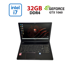 Игровой ноутбук MSI MegaBook GS63 Stealth 8RE / 15.6" (1920x1080) IPS / Intel Core i7-8750H (6 (12) ядер по 2.2 - 4.1 GHz) / 32 GB DDR4 / 512 GB SSD / nVidia GeForce GTX 1060, 6 GB GDDR5, 192-bit / WebCam б/у