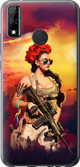 Чехол на Huawei P Smart 2020 Украинка с оружием "5316u-2060-17620"