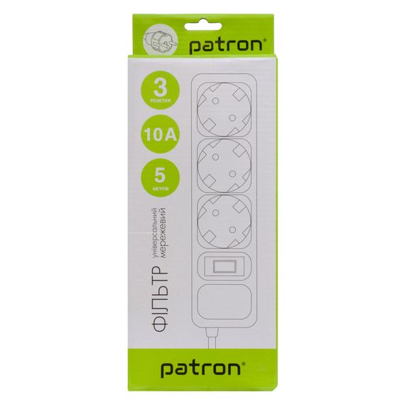 Мережевий фільтр живлення Patron EXT-PN-SP-1035-GR, 5m Gray (EXT-PN-SP-1035-GR) | Зображення 2