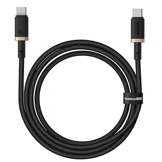 Дата кабель Baseus Dura Series Fast Charging Type-C to Type-C 100W (2m) (P10377803) Gold / Black | Зображення 1