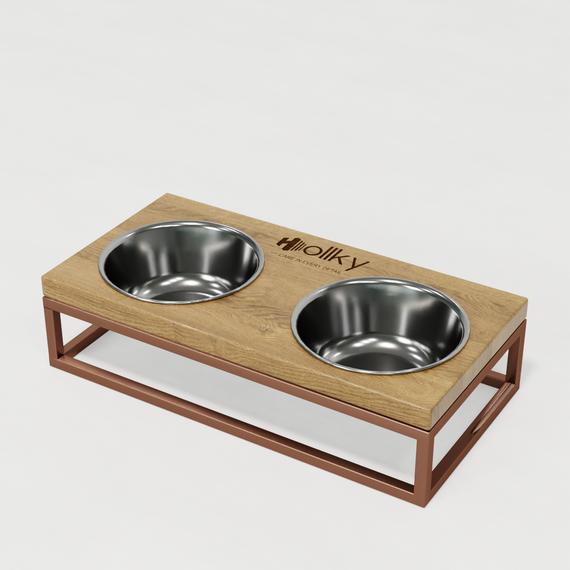 Миски на подставке для маленьких собак и котов Hollky Base S (2 × 0,45 л) BS-36187-GLNT | Зображення 2