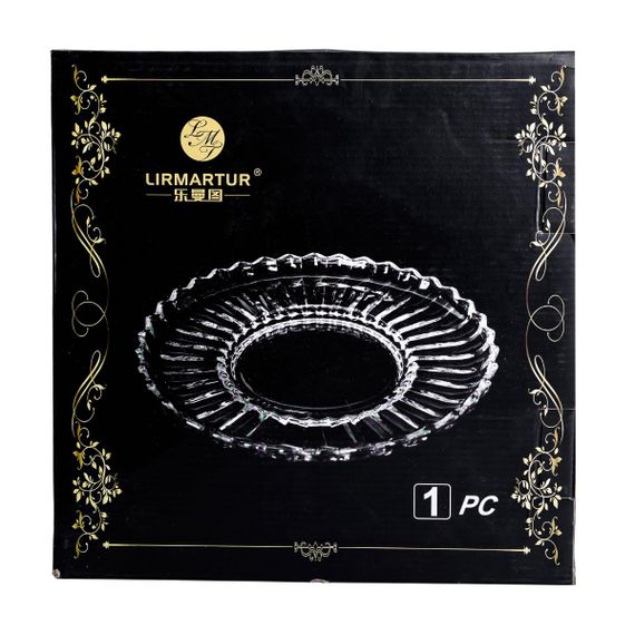 Сервировочное блюдо Ø 28 см прозрачное круглое для дома и кафе HP-YH-32 | Зображення 5