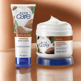 Набір 2 в 1 для рук та тіла з маслом какао Avon Care| Крем для рук 75 мл + Мультифункціональний крем 400 мл