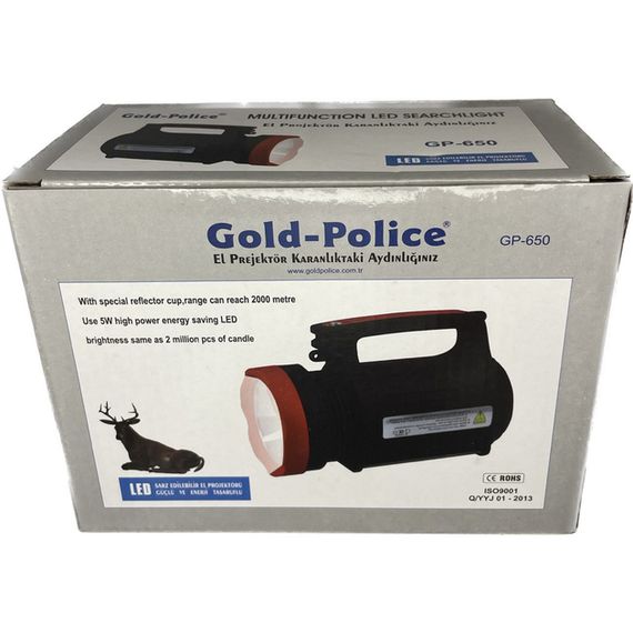 Ліхтар-прожектор з функцією павербанка Gold Police GP-650 (24396-GP-650_1004) | Зображення 6
