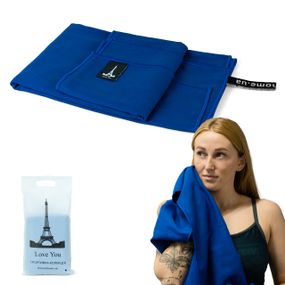 Набір рушників мікрофібра Love You SPORT синій 50х90 см + 70х140 см (60115)