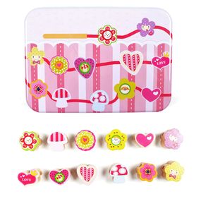 Деревянная игрушка Шнуровка Bambi MD 2334 в металлическом пенале Сердечки