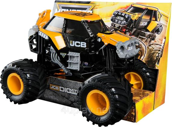 Монстр-трак Monster Jam JCB DIGatron 1:24 Екскаватор Оригінал Металевий кузов | Зображення 1