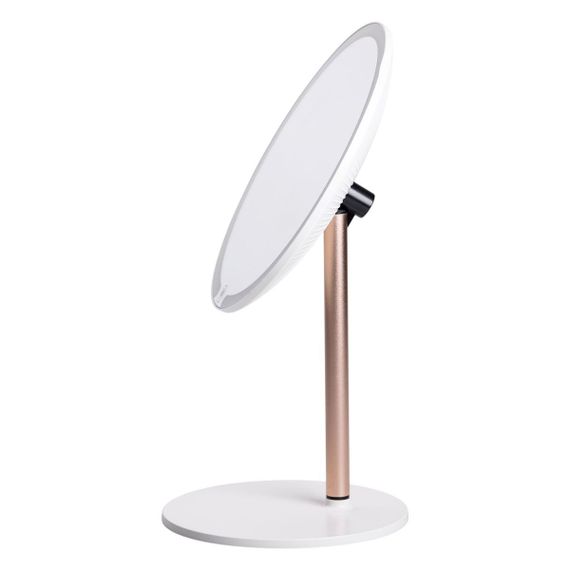 Дзеркало косметичне з підсвічуванням кругле настільне Ø21 см для макіяжу Біле HP-10-7AW | Зображення 3