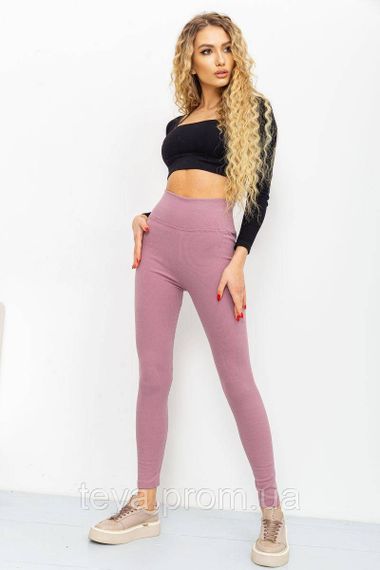Лосини в рубчик на флісі колір світло-сливовий FA_003586 | Зображення 6