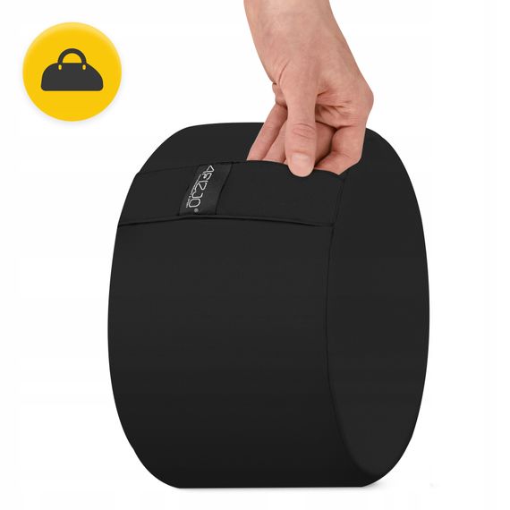 Подушка для йоги та медитації 4FIZJO Zafu кругла 32 x 20 см Black (P-5907739315540) | Зображення 1