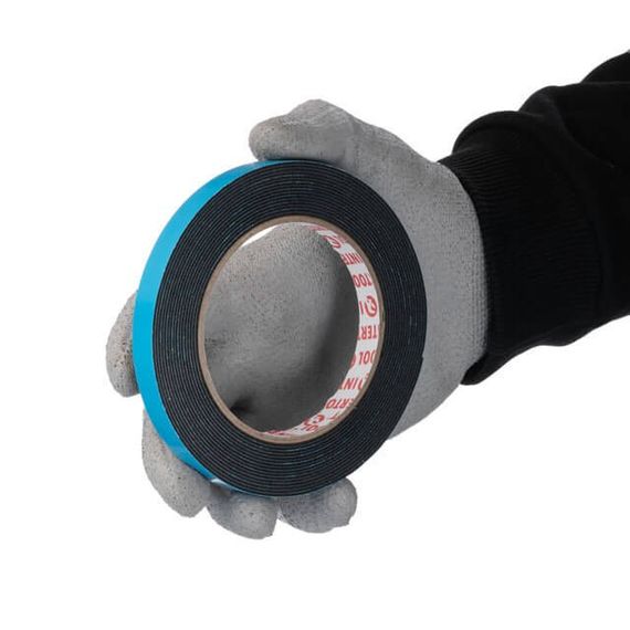 Стрічка клейка двостороння автомобільна 5 м, 12*1 мм, чорна, спінений поліетилен INTERTOOL KT-0811 | Зображення 2