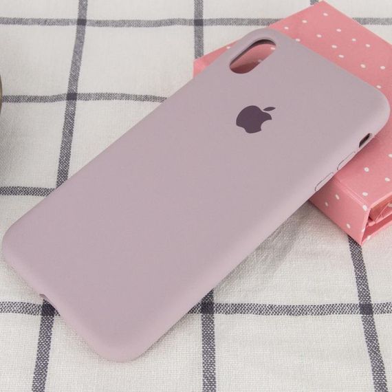 Чохол Silicone Case Full Protective (AA) для Apple iPhone X / XS (5.8") Сірий / Lavender | Зображення 1