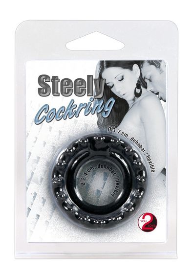 Ерекційне кільце - Steely Cockring Black sexstyle | Зображення 3